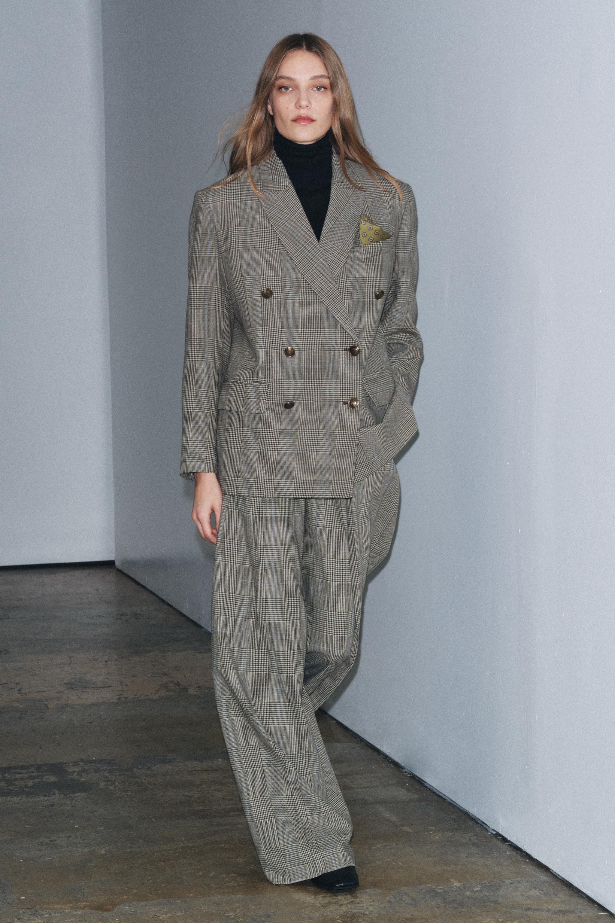 PLAID PLEATED PANTS ZW COLLECTION